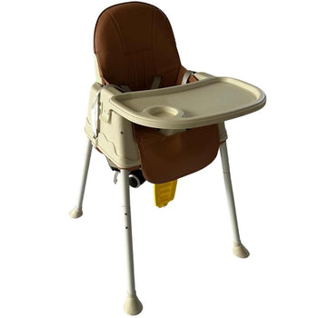 Babyhug-3-in-1-Comfy-High-Chair-with-Adjustable-Dining-Tray-Brown-1