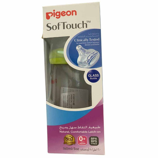 Pigeon-SofTouch-Wide-Neck-Peristaltic-Plus-Glass-Bottle-(160ml)-2