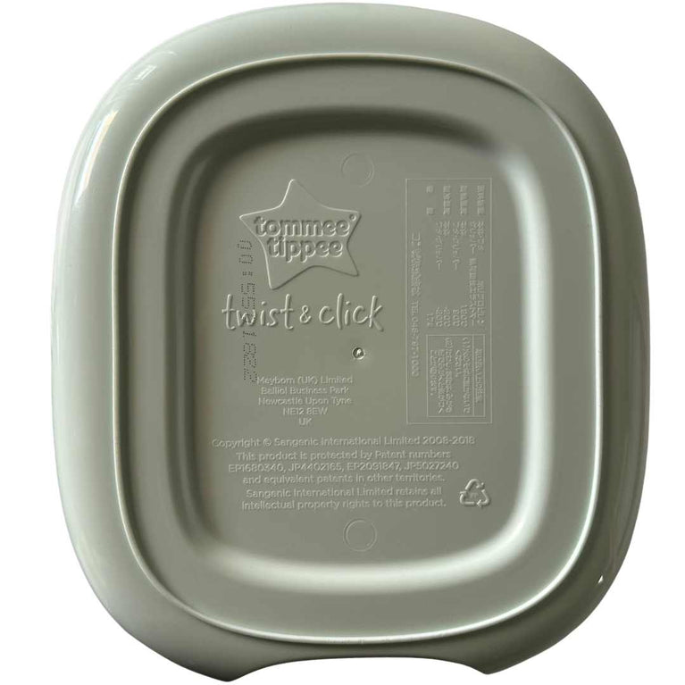 Tommee-Tippee-Twist-Click-Advanced-Nappy-Disposal-Bin-Mint-Green-&-Grey-6