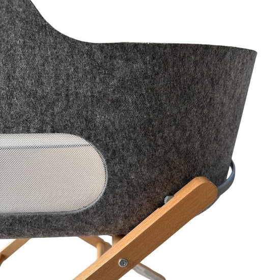 Secondful Snuz Baskit Moses Basket with Mattress & Stand Set Dark