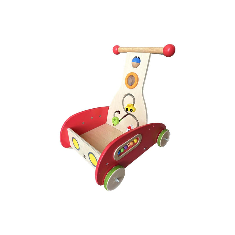 Hape-Wonder-Walker-Push-And-Pull-Toy-Red-Cream-Image 2