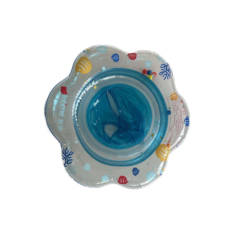 Inflatable-Round-Tube-Float-with-Infant-Seat-Intime-Clear-Blue-Transparent-Image 2