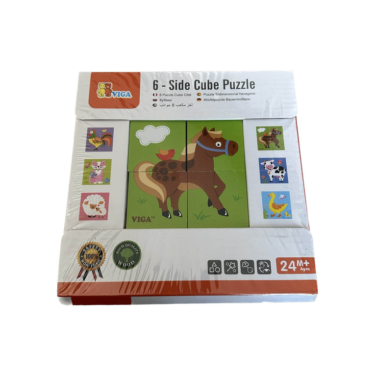 Viga-6-Side-Cube-Puzzle-Toy-Farm-Animals-Image-Front