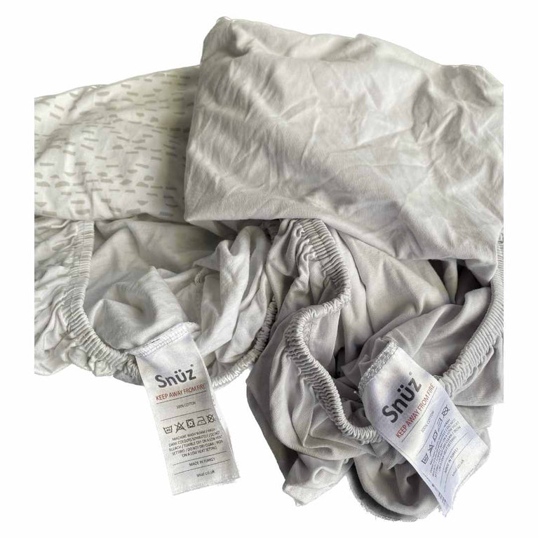 Snuz-SnuzPod-Crib-Fitted-Sheets-Pack-of-2-Grey-Dashes-4