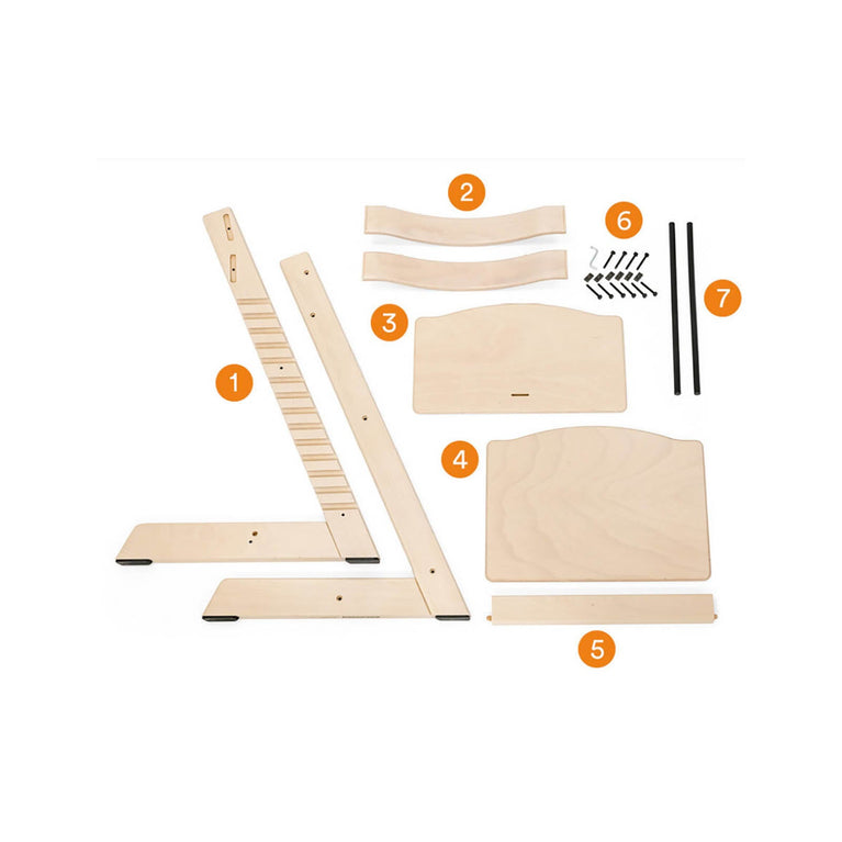 Stokke-Tripp-Trapp-High-Chair-(Natural)-with-White-Tray-Natural-Baby-Set-Image 4