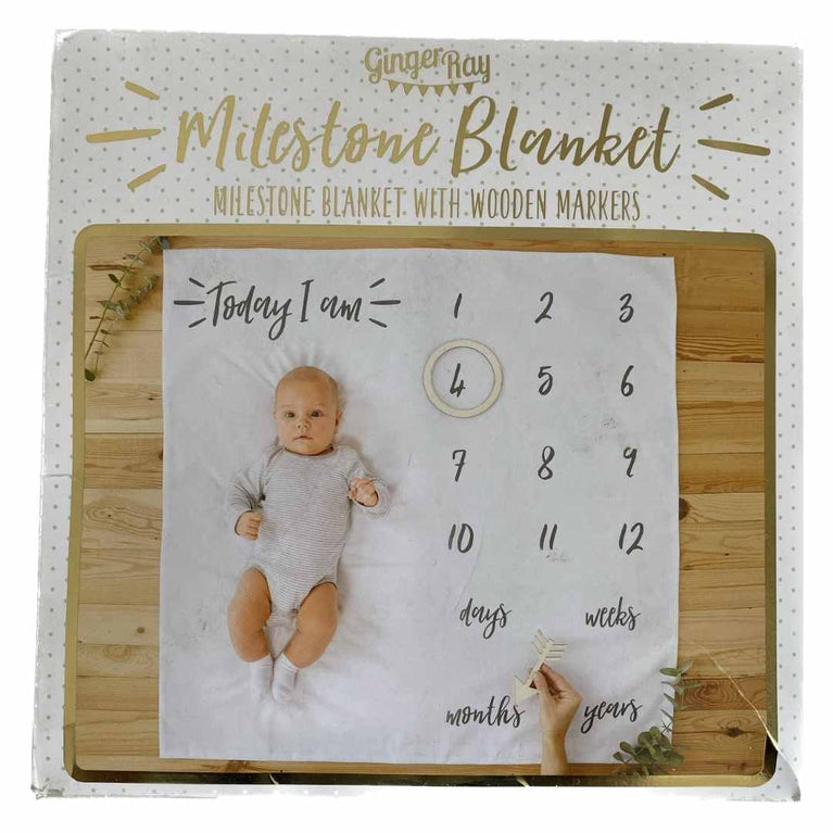 Ginger-Ray-Oh-Baby!-Milestone-Blanket-Keepsake-with-Wooden-Markers-White-1