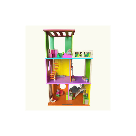 Classic-World-Modern-Home-Wooden-Dolls-House-Play-Set-Image 2