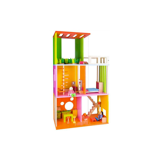 Classic-World-Modern-Home-Wooden-Dolls-House-Play-Set-Image 1